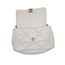 Chanel 19 Flap Bag White Lambskin Quilted Mixed Hardware4