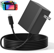 Switch Replacement Charger   39W Fast Charging AC Adapter with 5FT USB-C Cable,