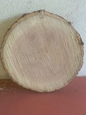 Baumscheibe, Holzscheibe, massiv, ca. 40x5 cm, Roteiche, Holz, Deko