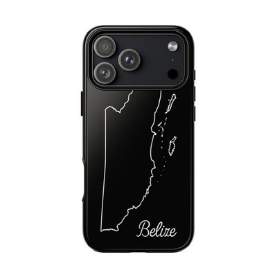 Belize Map Outline Phone Case iPhone Samsung Pixel Minimal Country Case
