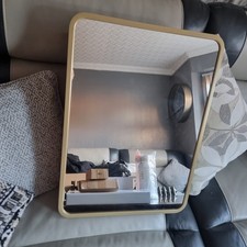 Large Bathroom Mirror Wall Mounted Modern Luxury Square Frame Mirror Gold