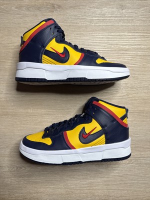 NIKE DUNK HIGH UP VARSITY MAIZE/MIDNIGHT NAVY SIZE WOMEN'S 10.5 [DH3718-701]