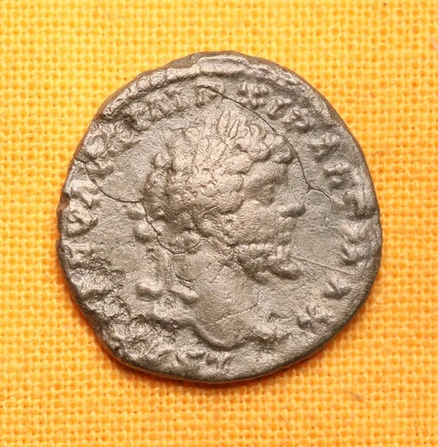 Ancient Roman Septimius Severus Limes Denarius, Rare Variant!