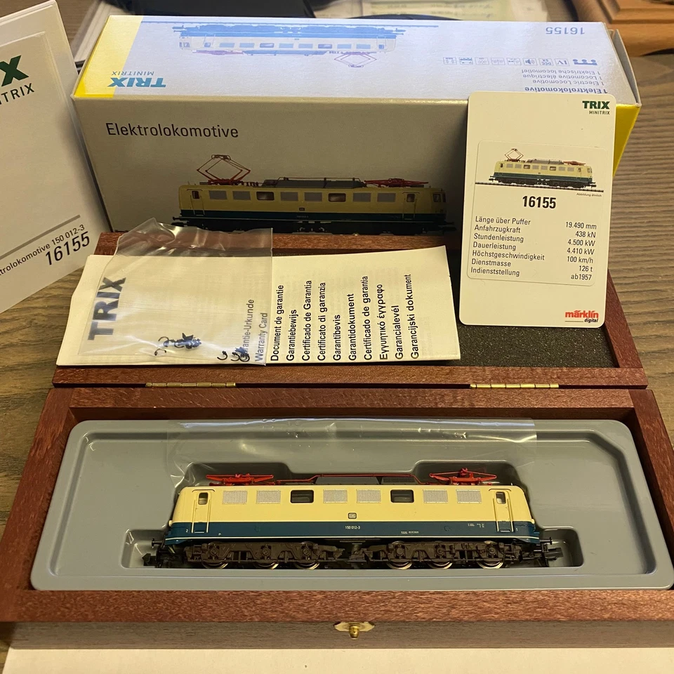 Minitrix N 16155 E-Lok BR 150, DB -DIGITAL DCC/SX, SOUND,  LED, NEM, NEU in OVP  - Bild 2 von 3