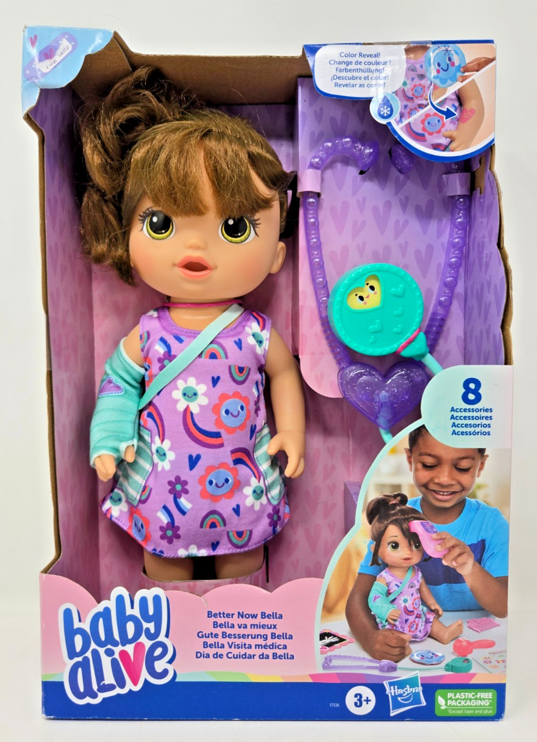 Baby Alive Better Now Bella 12" Doll + 8 Accessories Doctor 