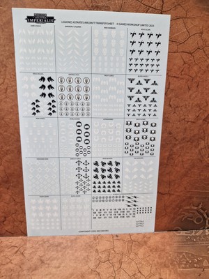 Warhammer Legions Imperialis Space Marines Decals Transferbogen 41