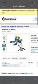 LEGO Bionicle 70786 Gali Master of Water & 70780 Protector Of Water incomplete