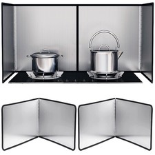 Splatter Guard for Stove 2 Pack 2-Sided Foldable Stainless Steel Oil Splash B...