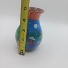 VINTAGE COLORFUL MEXICAN FOLK ART VASE LIFE STORY FARMING DESIGN 4.5” — photo 8