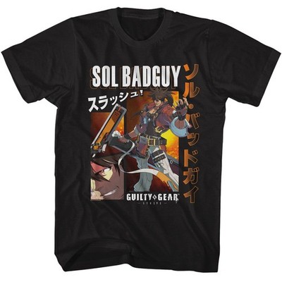 Guilty Gear Sol Badguy Black Gaming Shirt