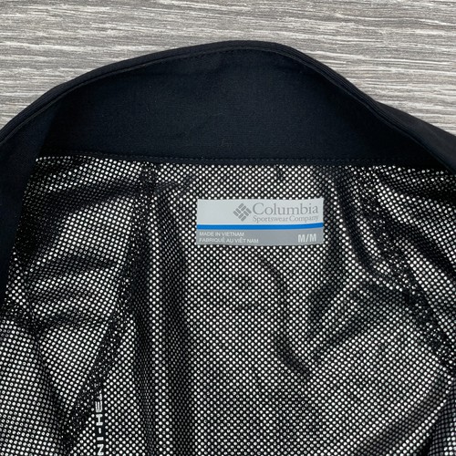 Columbia Shirt Mens Medium Black Omni Heat 1/2 Zip Mock Base Layer Thumbholes - Picture 8 of 15