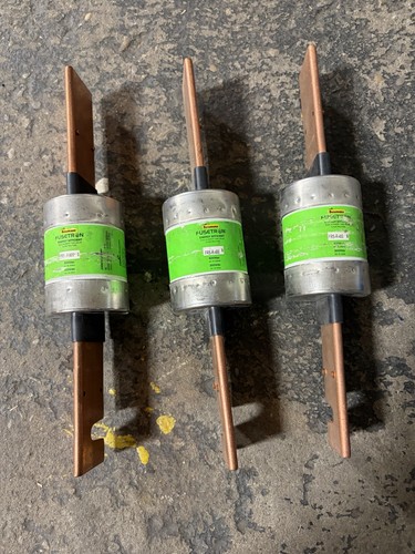 LOT OF 3 BUSSMANN FRS-R-400 FUSETRON DUAL ELEMENT FUSE 400A 600V GREEN