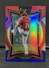 Chase Burns RC Red & Blue Prizm /399 - 2025 Panini Select - Concourse