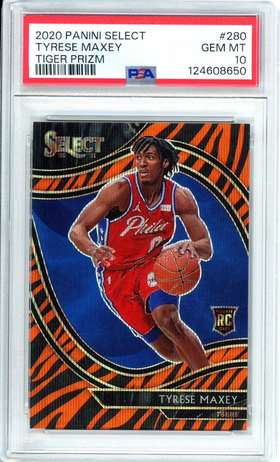 2020 Panini Select Tyrese Maxey Courtside Tiger Prizm SSP PSA 10 💎 RC 🔥 POP 10