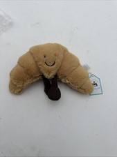 Jellycat London SMALL AMUSEABLES CROISSANT Authentic Brand - New with Tags