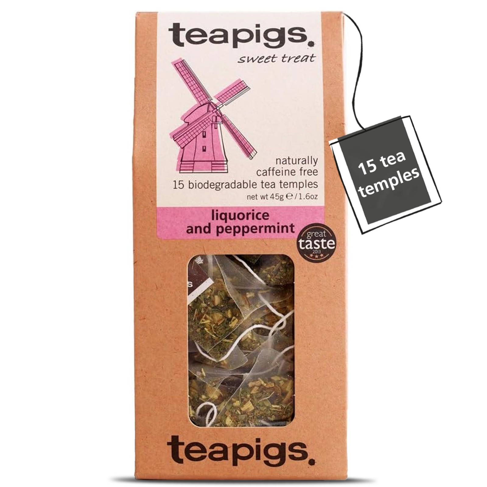 Teapigs liquorice & mint 15 tea temples - 4 Pack - Image 2