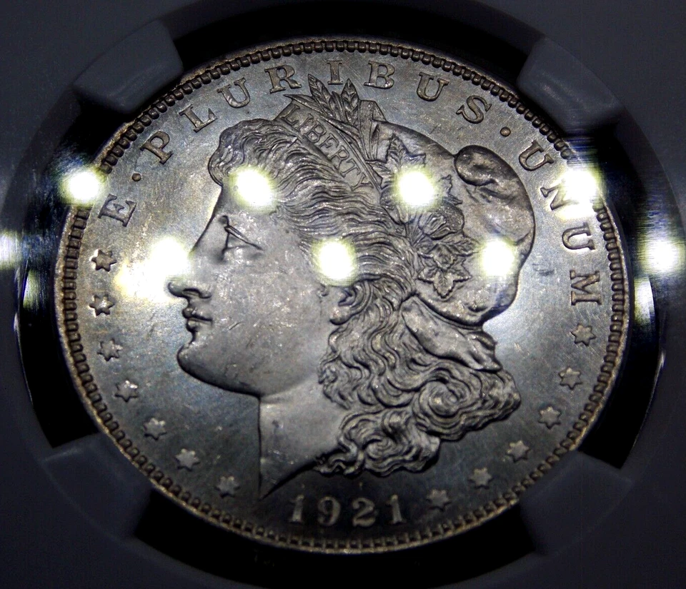 1921 "P" Morgan SILVER Dollar $1 NGC MS64 PL #001 *PROOF LIKE* BU Unc ECC&C, Inc - Image 3 of 4