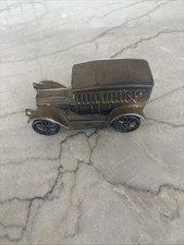 Vintage 5 " Brass 1974 Banthrico Chicago 1917 Car Coin Bank Rare Good condition