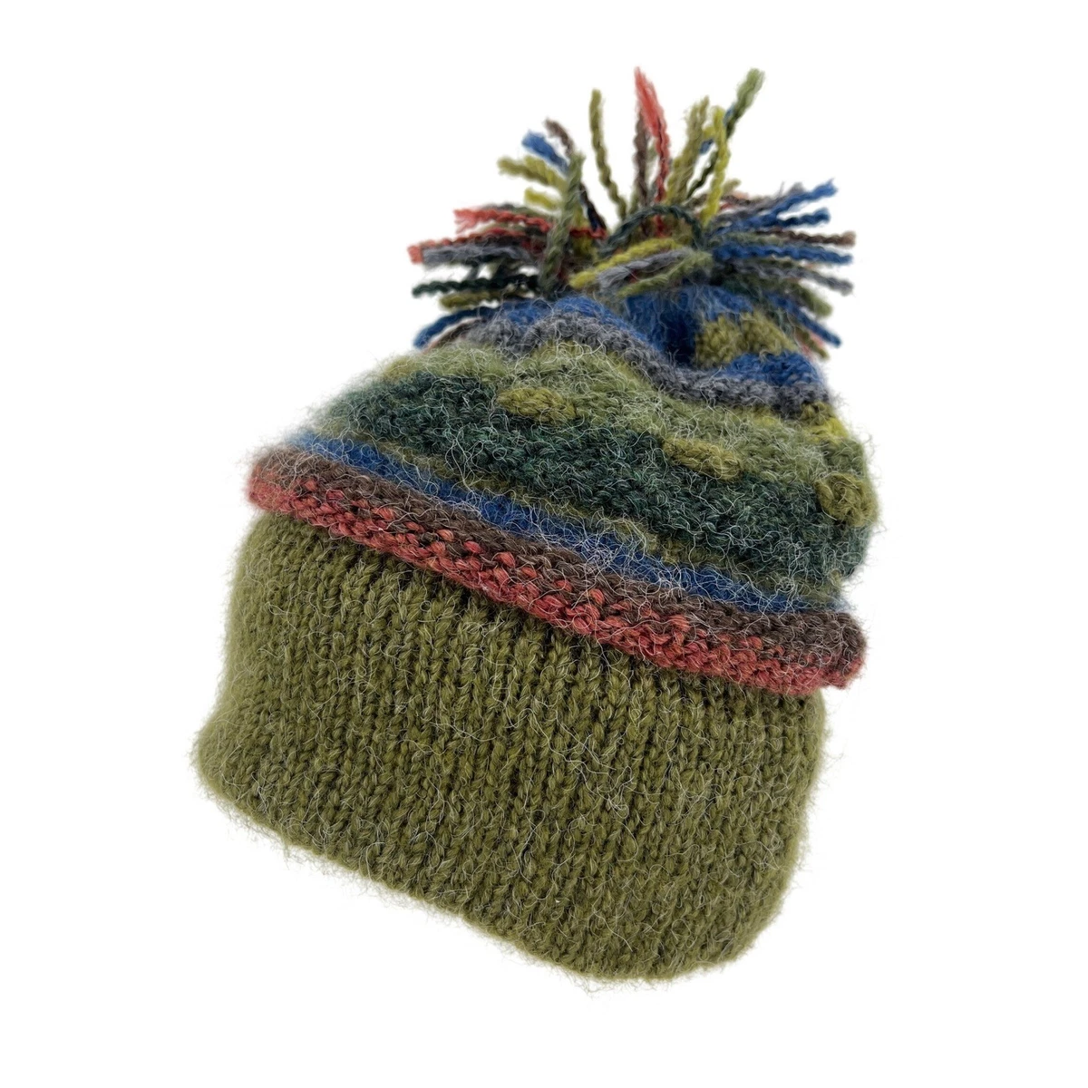 Hanguin Berretto Da Donna In Maglia Peruviana, In Lana Calda All Uncinetto Con Nappa Cappello Da Sci In Peru Con Paraorecchie Nero 6 7 8 7 1 4 105614069