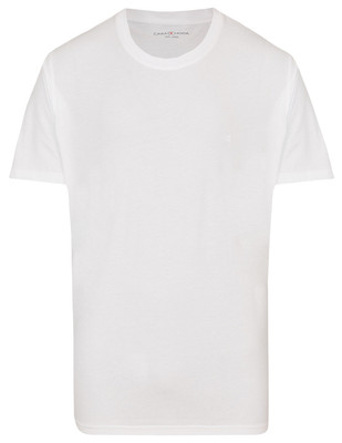 Casa Moda T-Shirt Doppelpack Rundhals weiß 092500 000