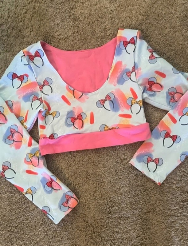 *EUC* Ladies' XXS Minnie Mouse Crop Top