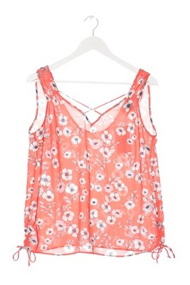 PRIMARK Blusentop Damen Top Gr. DE 40 rot-weiß-hellgrau Casual-Look