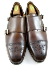 Allen Edmonds "ST. JOHN'S" Double Monk Strap Loafers 11 D Dark Chili 855N