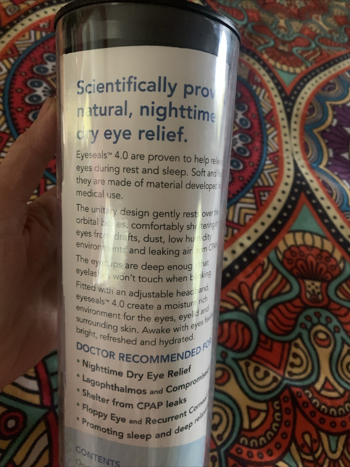 EyeEco Eyeseals 4.0 Sleep Mask – Clear – Moisturizing Eye Masks for Sleep Hydrat