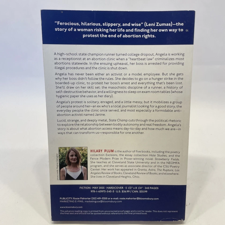 State Champ: A Novel by Hilary Plum (softcover) - Image 2 of 2