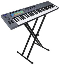 Novation FLkey 2 61 Key MIDI Keyboard Controller for FL Studio On-Stage X-Stand