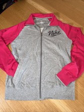 Nike Women's Size Medium Pink And Gray Full Zip Jacket Swoosh