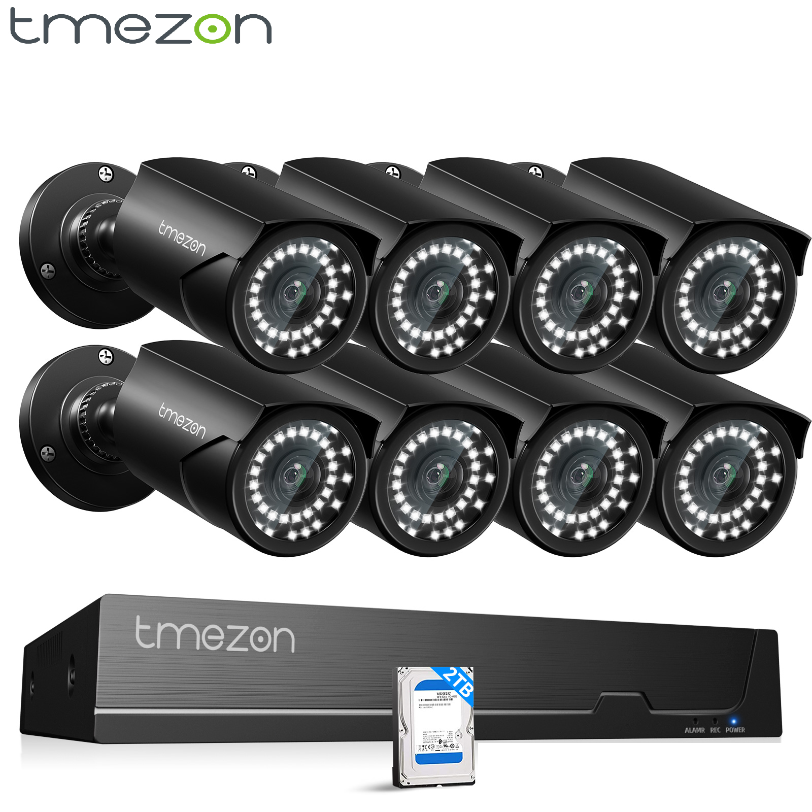 Security Camera System H.265+AI Detect 8CH 4K 8MP POE Audio HDD Human Detection-image
