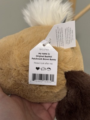 Authentic Jellycat Bashful Patchwork Brown Bunny BNWT 100% REAL