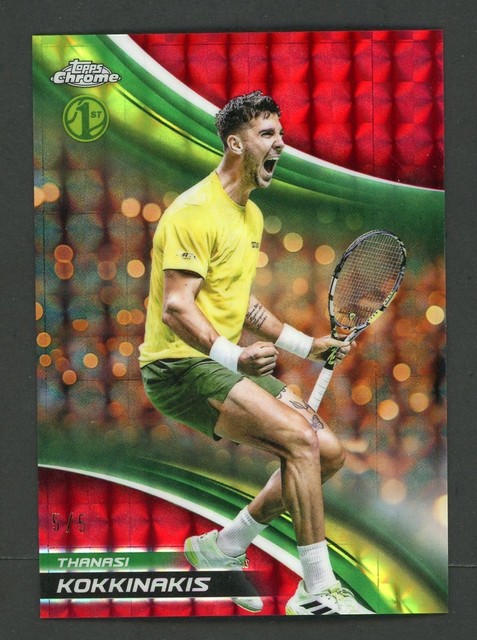 2025 Topps Chrome Thanasi Kokkinakis Red Geometric Refractor #/5