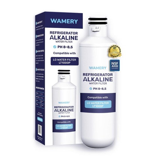 Alkaline Water Filter Replacement for Refrigerator LG LT1000P, 6 Months of Pu...