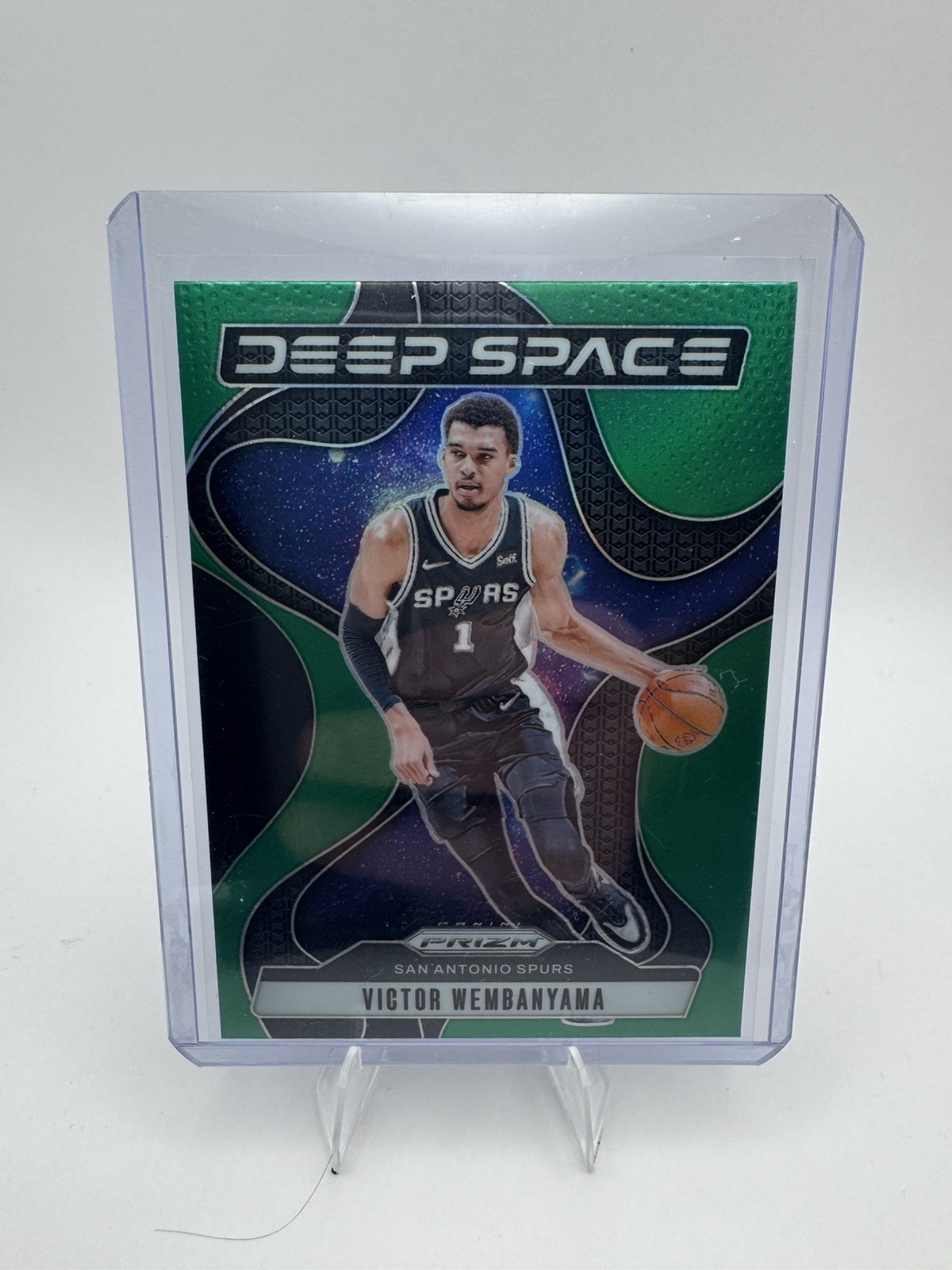 2024 Prizm Victor Wembanyama Deep Space Green Prizm #2 Spurs