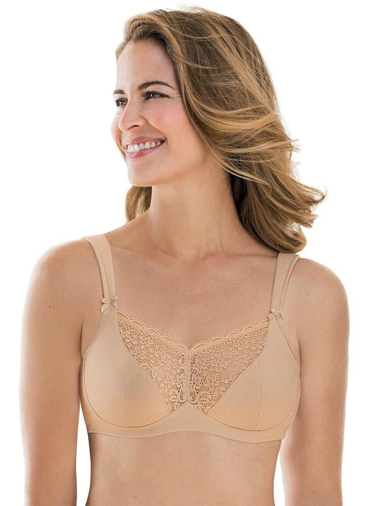 34E Anita Havanna Post Mastectomy Bra 5712X Pretty Lace Non-Wired Double Pockets