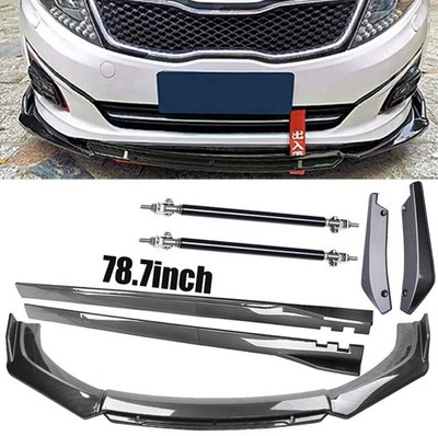 Carbon Fiber Side Skirt Rear & Front Bumper Lip Splitter Rods For Kia Optima K5