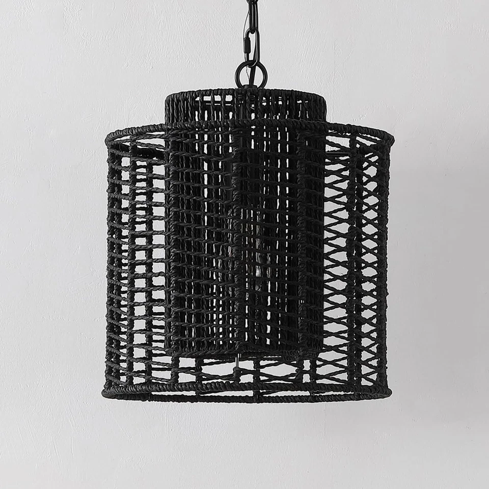 Lighting Collection Ryoa Black Adjustable Pendant Hanging Light Fixture, Idea... — 第 4/4 张图片