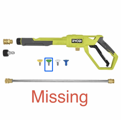 #ad RYOBI Pressure Washer Trigger Handle Kit w Quick Connect Adaptors amp; Nozzles $44.95