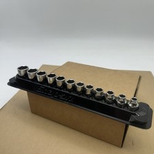 Snap On 212FSMY Metric Shallow 12pc 8mm-19mm 3/8 Drive Socket Set With Mag Tray