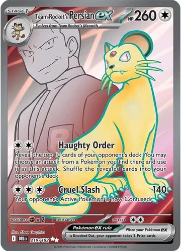 Pokemon TCG - Destined Rivals - Team Rocket's Persian ex 219/182