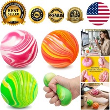 Artistic Stress Ball Set: 3 Colorful Squeeze Toys for Hand Exercise  Relaxation
