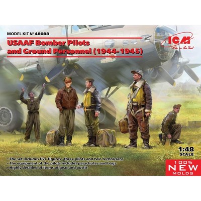 [FR] ICM 1/48 USAAF Bomber Pilots and Ground Personnel (1944-1945) (100% new mol