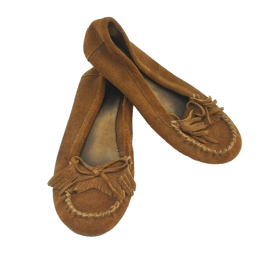 Pantuflas para mujer Minnetonka marrón talla 7,5 de EE. UU.