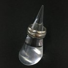 Line Ring Iso sz: 49/6Be0766 Tiffany&Co. Silver 925 Grooved Double