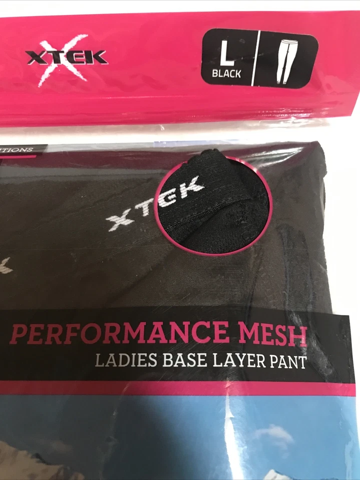XTek Ladies Base Layer Pant Performance Mesh Black Large (APO-172-5) - Image 2 of 4