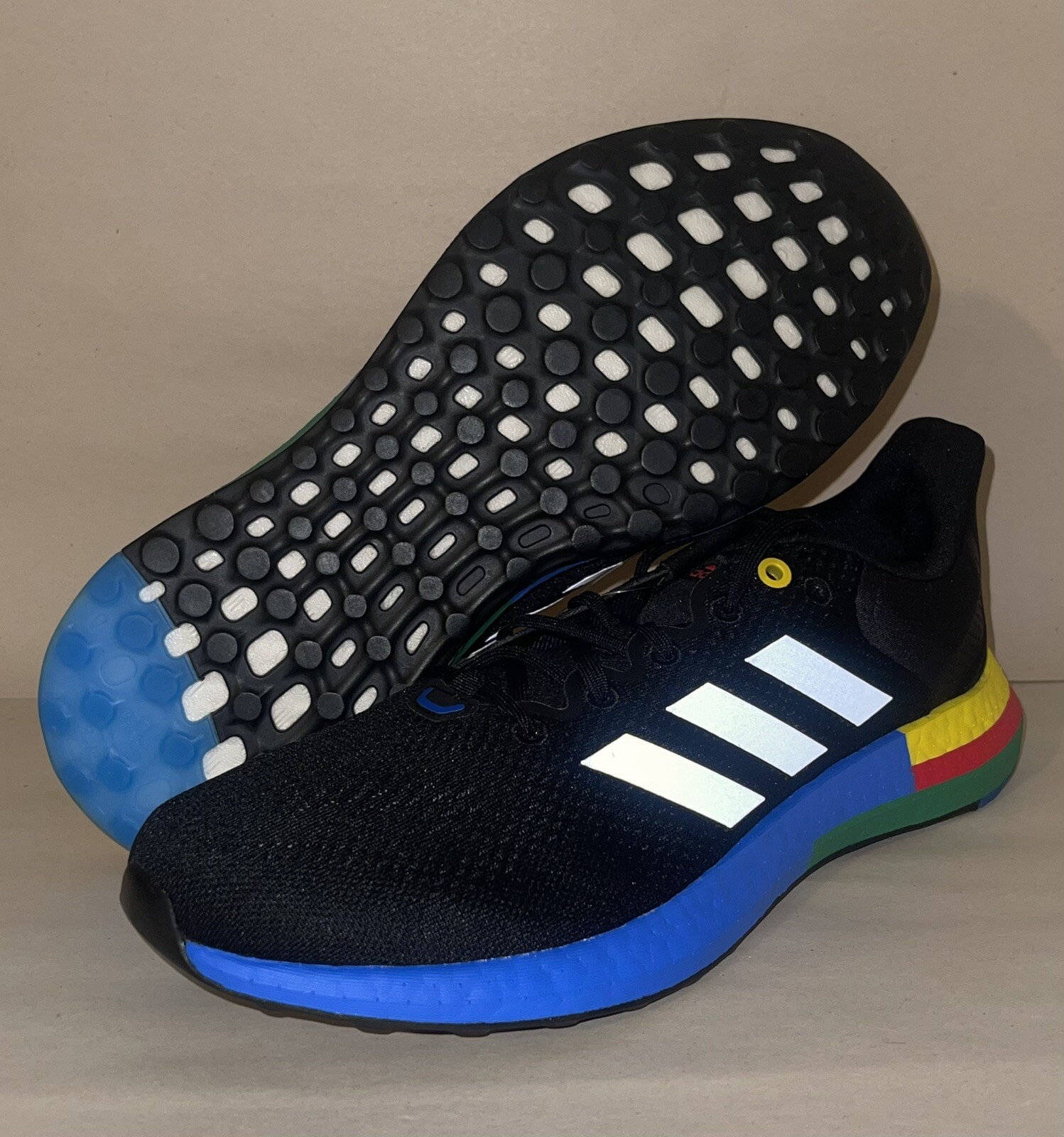 NEW Adidas PureBoost 21 Running Sneakers Mens Size 9.5 Black/White/Multi  GY5103 | eBay
