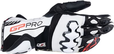 Alpinestars GP Pro RS4 Mens Leather Motorcycle Gloves Black/White