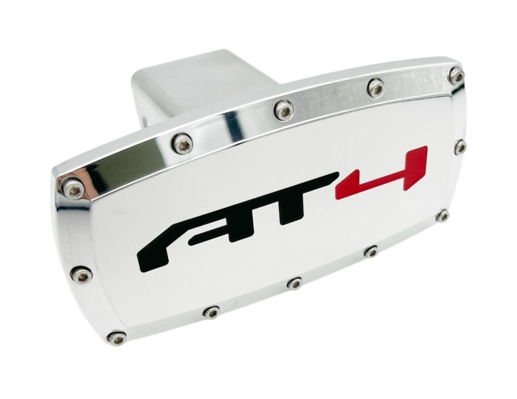 Polished GMC "AT4" Hitch Cover w/ Allen Bolts For 2" Receivers eBay